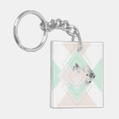 モダンなスタイルの幾何学的設計 キーホルダー (正面左)
