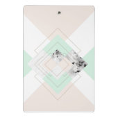 モダンなスタイルの幾何学的設計 ミニクリップボード (裏面)