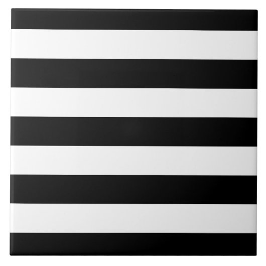 モダンなスタイルの白黒ストライプ タイル (正面)