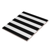 モダンなスタイルの白黒ストライプ タイル (側面)