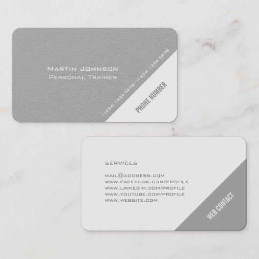 モダンなスタイルの角度の把握ミニマルなカバー 名刺 (正面/裏面)