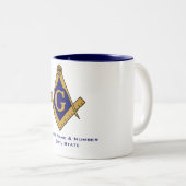 モダンなスタイルフリーメーソンのロッジのマグ ツートーンマグカップ (正面右)