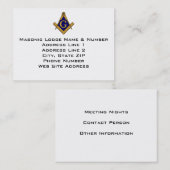 モダンなスタイルフリーメーソンのロッジの名刺 名刺 (正面/裏面)