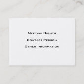 モダンなスタイルフリーメーソンのロッジの名刺 名刺 (裏面)