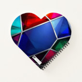 モダンなステンドグラス幾何学信仰ジャーナル ノートブック (裏面)