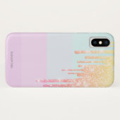 モダンなストライプとグラデーションに輝くラメ Case-Mate iPhoneケース (裏面(横))
