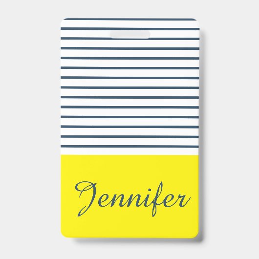 モダンなストライプ柄 バッジ (正面)