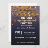 モダンなストリングライト 招待状 (正面/裏面)