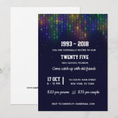 モダンなストリングライト 招待状 (正面/裏面)