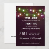 モダンなストリングライト 招待状 (正面/裏面)