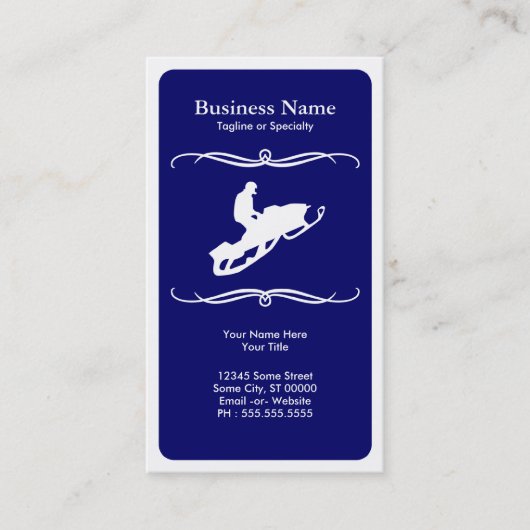 モダンなスノーモービル 名刺 (正面)