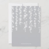 モダンなスパークルシルバー スイート16 バースデーパーティー 招待状 (裏面)