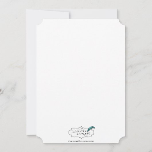 モダンなスプーンおよびフォークの夕食のパーティの招待状 招待状 (裏面)