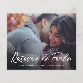 モダンなスペイン風ウェディングのセイヴ・ザ・デート(結婚式の案内)フォト チラシ