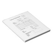 モダンなスモールビジネスのカスタム注文売上領収書 ノートパッド (アングル)