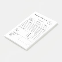 モダンなスモールビジネスのカスタム注文売上領収書