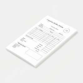 モダンなスモールビジネスのカスタム注文売上領収書 ポストイット