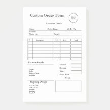 モダンなスモールビジネスのカスタム注文売上領収書