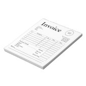 モダンなスモールビジネス請求書兼売上領収書 ノートパッド (回転)