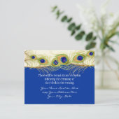 モダンなスワールピーコックフィーズ モノグラム モノグラムド エンクロージャーカード (スタンド正面)