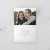 モダンなセージグリーンの写真 新婚夫婦の感謝カード サンキューカード (内部)