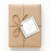 モダンなセージグリーンの感謝祭の洗礼 フェイバータグ