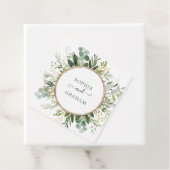 モダンなセージグリーンゴールドユーカリウエディングパーティー フェイバータグ (インサイチュ)