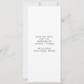 モダンなセーブ・ザ・デート フォトストリップ セーブザデート (裏面)