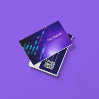 モダンなソフトウェア技術者のQRコード(紫) 名刺