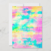 モダンなタイダイ抽象カラフル 招待状 (裏面)