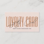 モダンなタイポグラフィのスクリプト報酬 ロイヤリティカード (正面)