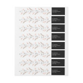 モダンなタイポグラフィのタンポポの結婚式招待状 ラップアラウンドラベル (シート)