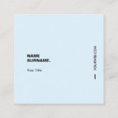 モダンなタイポグラフィのパステル調の正方形の名刺 スクエア名刺 (裏面)