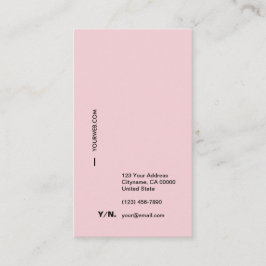 モダンなタイポグラフィのパステル調の縦の名刺 名刺