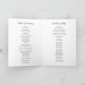 モダンなタイポグラフィのミニマリストカトリック結婚式 プログラム (内部)
