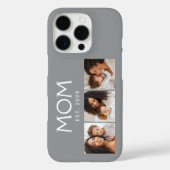 モダンなタイポグラフィの母 グレー 3 枚の写真 Case-Mate iPhoneケース (裏面)