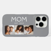 モダンなタイポグラフィの母 グレー 3 枚の写真 Case-Mate iPhoneケース (裏面 (横))