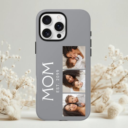 モダンなタイポグラフィの母 グレー 3 枚の写真 Case-Mate iPhoneケース