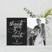 モダンなタイポグラフィの結婚式サンクスカード サンキューカード (スタンド正面)
