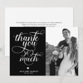 モダンなタイポグラフィの結婚式サンクスカード サンキューカード (正面/裏面)