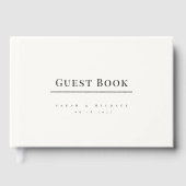 モダンなタイポグラフィの結婚式デザイン ゲストブック (正面)