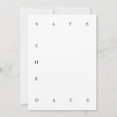 モダンなタイポグラフィの結婚式 セーブザデート (裏面)