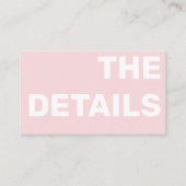 モダンなタイポグラフィの詳細封入カード エンクロージャーカード (正面)