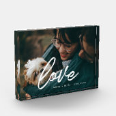 モダンなタイポグラフィオーバーレイ カップル 愛 フォトブロック (左)