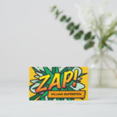 モダンなタイポグラフィック・エンタメ・コミック・ZAP 名刺 (スタンド正面)
