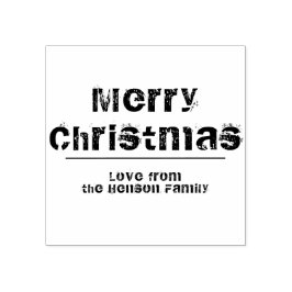 モダンなタイポグラフィーのクリスマスホリデー ラバースタンプ