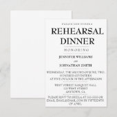 モダンなタイポグラフィーのリハーサルディナー招待状 招待状 (正面/裏面)