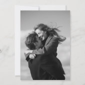 モダンなタイポグラフィーの写真付き結婚式招待状 招待状 (裏面)