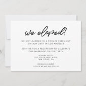 モダンなタイポグラフィーの結婚報告カード 招待状 (正面)