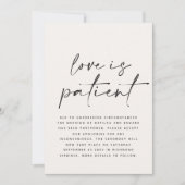 モダンなタイポグラフィーの結婚式延期のお知らせ 保存日付 セーブザデート (正面)